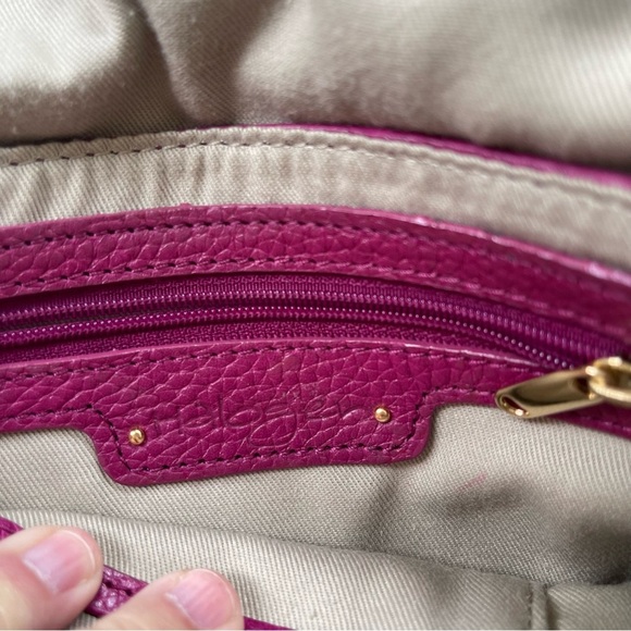 Halogen Raspberry Leather Crossbody Bag - Picture 6 of 6